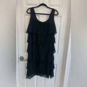 Patra Black Layered Dress